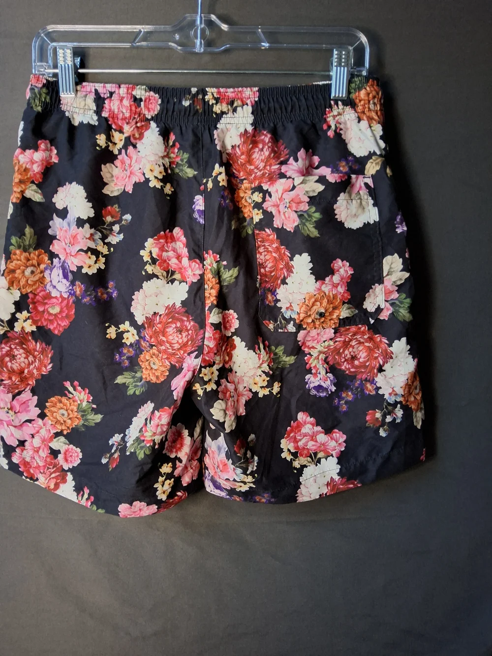 PacSun Men’s Black Floral Drawstring Swim Trunks